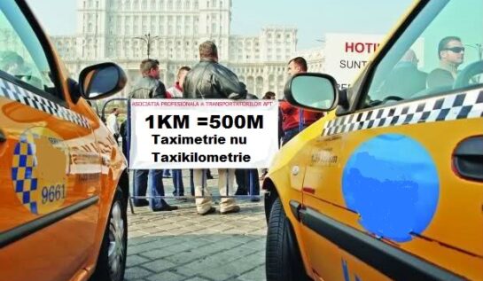Taximetriștii cer un nou sistem metric: Kilometrul să aibă doar 500 de metri