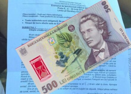 BAC 2014: Elevii au descris bancnota de 500 RON pentru că era singurul lucru pe care îl știau despre Mihai Eminescu