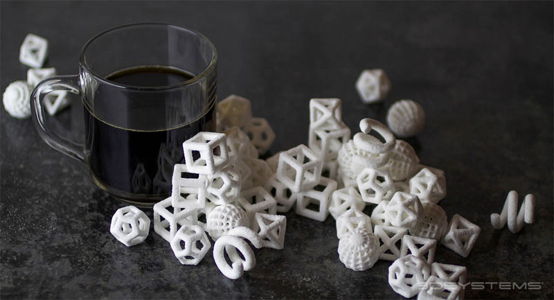 Cuburi de zahăr scoase la imprimantă 3D