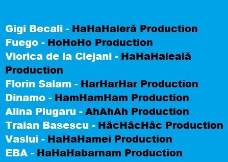 LOL! Cum s-ar numi alte case de producție dacă s-ar inspira din HaHaHa Production!