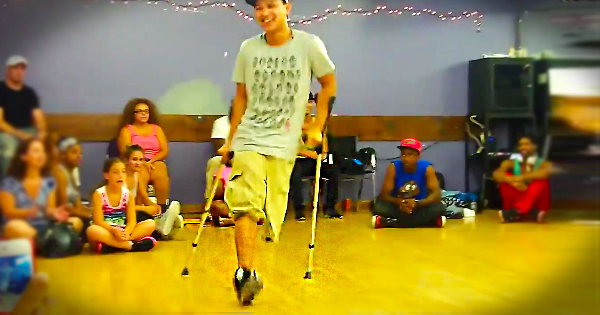 VIDEO IMPRESIONANT | Un băiat care are un singur picior te va lăsa cu gura căscată cu mișcările lui de break-dance