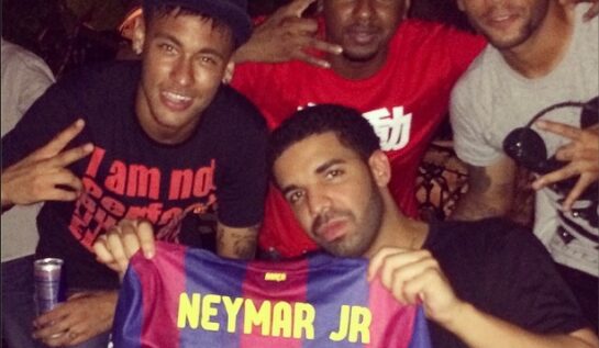 Drake, între un extraterestru şi un galactic. S-a întâlnit cu fotbaliştii Neymar şi Marcelo