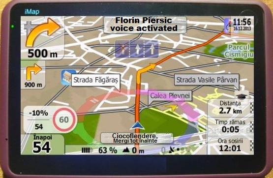 Ghinion: Un șofer stă de două zile în intersecție pentru că a nimerit un GPS cu vocea lui Florin Piersic