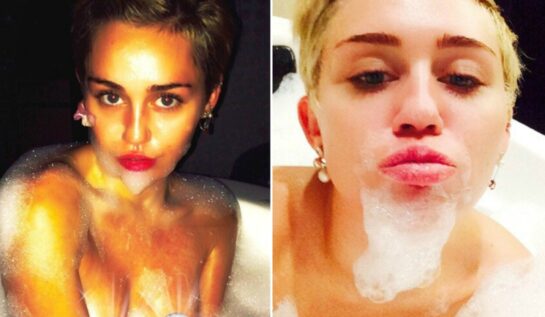 OMG! Miley Cyrus loveşte din nou. A postat un selfie topless!