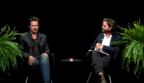VIDEO WOW: Brad Pitt îl scuipă pe Zach Galifianakis