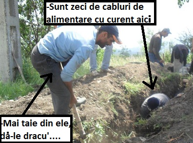 Doi arheologi din Ferentari au descoperit (premeditat), în urma unor săpături, cabluri de cupru datând de la începutul anului 2012