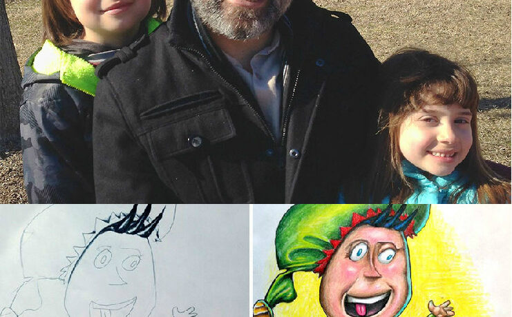 FOTO FRUMI | Un tată a uimit internetul cu desenele copiiilor lui!