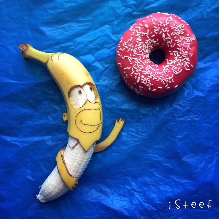 FOTO WOW | El face artă din banane!