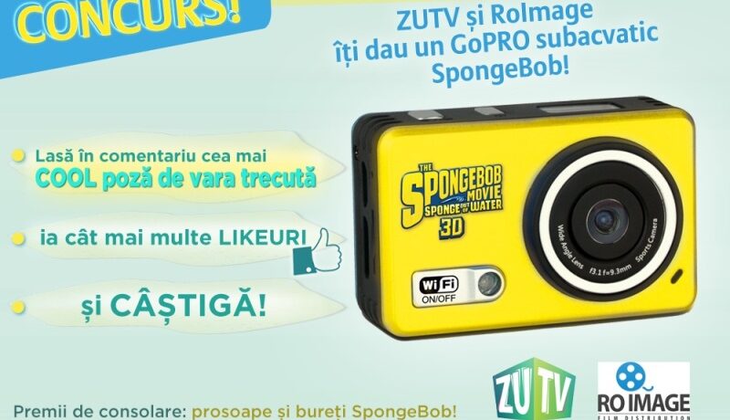 CONCURS | Câștigă un GoPRO subacvatic SpongeBob! Îl vrei?