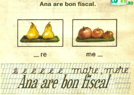ANAF modifică Abecedarul: Ana are mere devine Ana are bon fiscal!