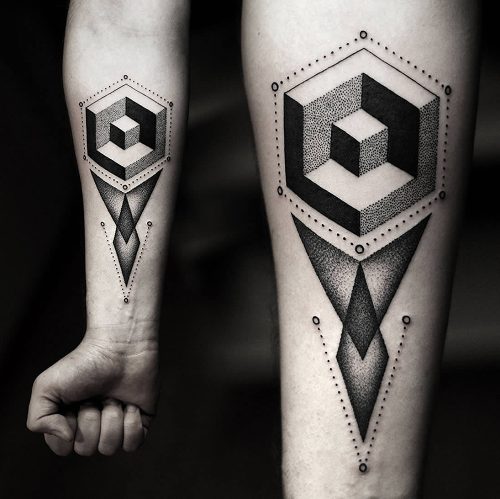TOP 16 cele mai FRUMI tatuaje inspirate din geometrie