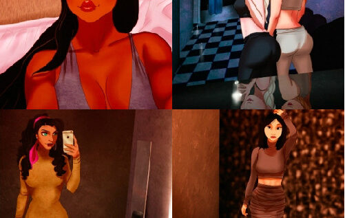 FOTO | Așa ar arăta prințesele Disney dacă și-ar face selfie-uri precum Kim Kardashian