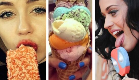 Yummy! 9 celebrități înnebunite după înghețată. Îți vor face poftă garantat!