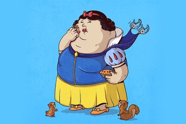 FOTO LOL: Așa ar arăta personajele din desene animate dacă ar mânca de la fast food