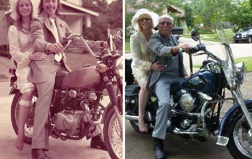 FOTO AWW: Un cuplu de bătrânei a refăcut pozele de la nuntă, după 40 de ani