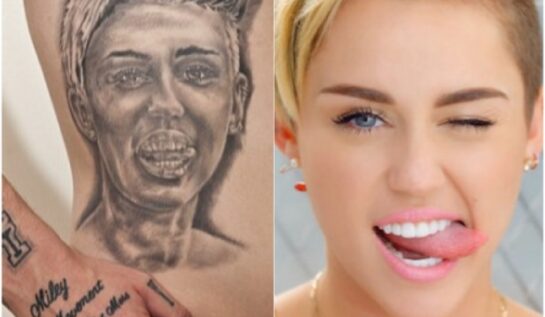GALERIE FOTO: Un fan obsedat al lui Miley Cyrus are 22 de tatuaje cu ea!