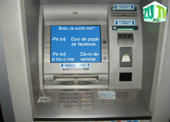 FOTO de Valoare: Ce opțiuni are un Boss când retrage bani de la bancomat!