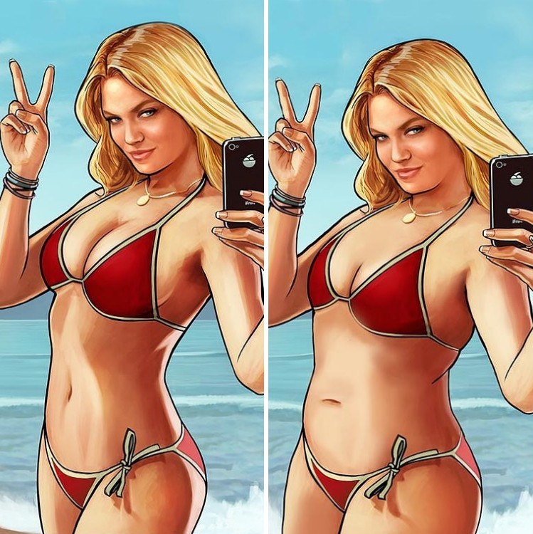 FOTO: Așa ar arăta fetele din jocurile video dacă ar fi grase
