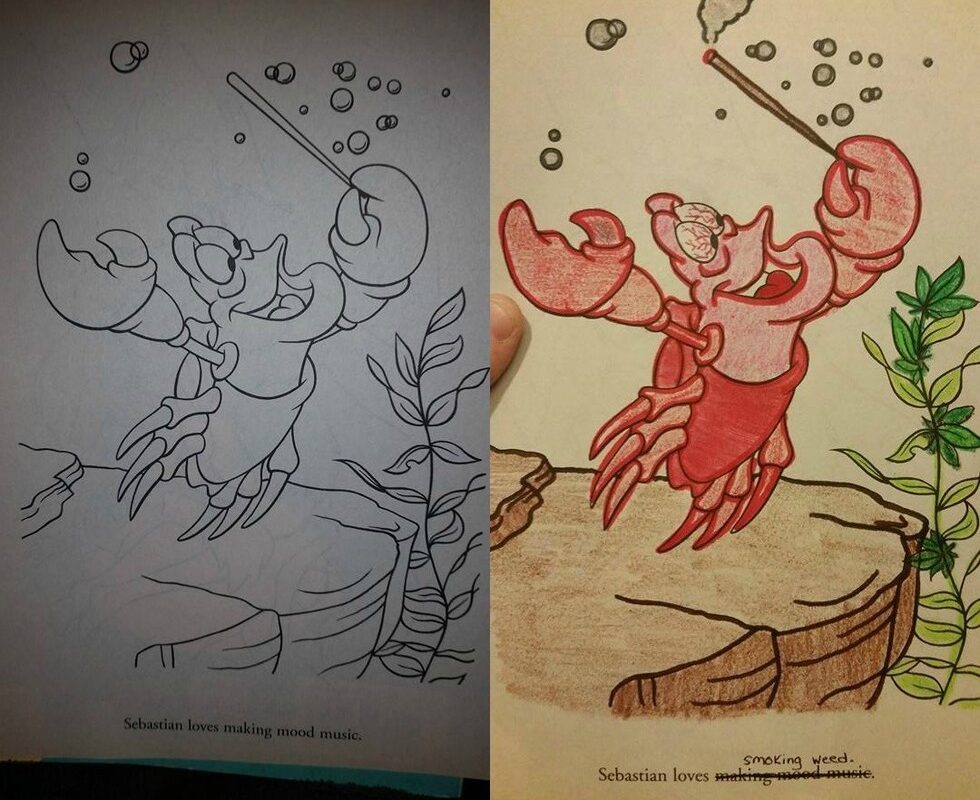 FOTO LOL. Ce se întâmplă când cărţile de colorat ale copiilor ajung pe mâna oamenilor mari