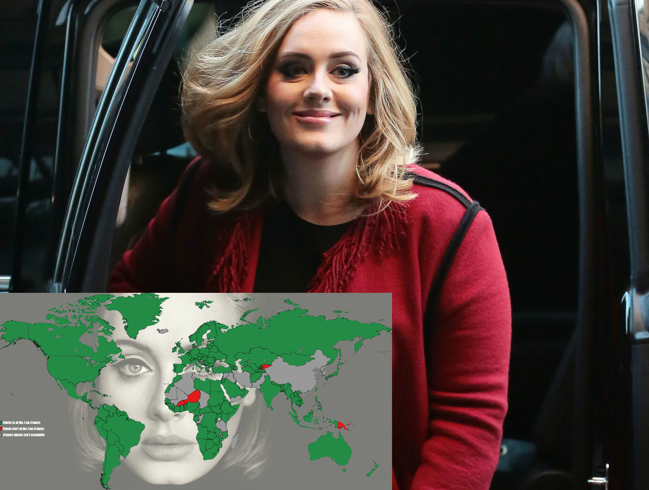 Adele e stăpâna lumii. AȘA arata harta țărilor în care e No. 1!
