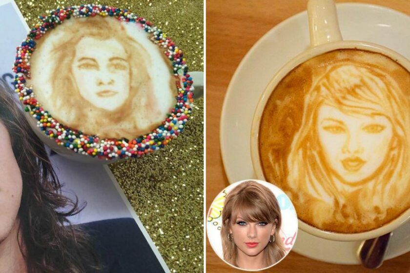 NOUĂ portrete de celebrități făcute în cafea