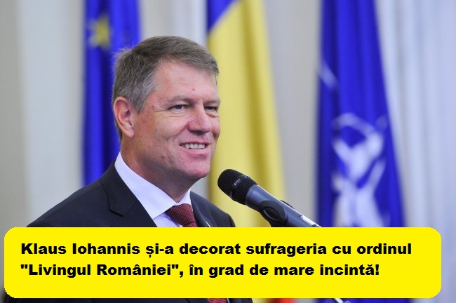 Din plictiseală, Klaus Iohannis și-a decorat sufrageria cu ordinul „Livingul României, în grad de mare incintă!