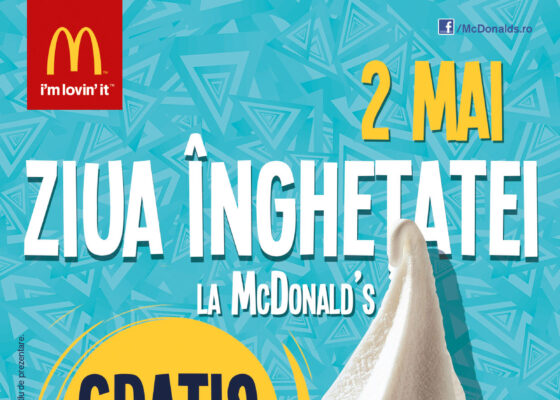 Sărbătorește, pe 2 mai, Ziua Înghețatei la McDonald’s (P)