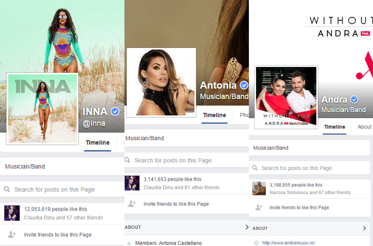 Ei sunt artiștii români cu cei mai mulți fani pe Facebook!