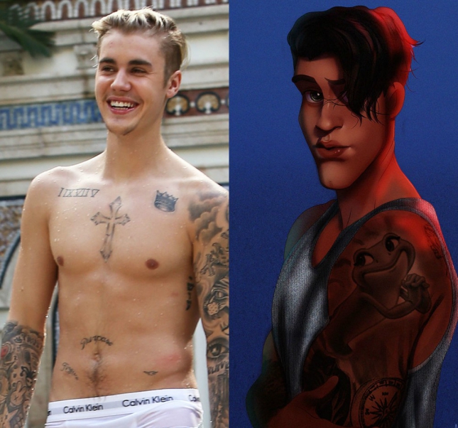 GALERIE FOTO: Așa ar arăta Justin Bieber dacă ar fi un personaj din desenele Disney