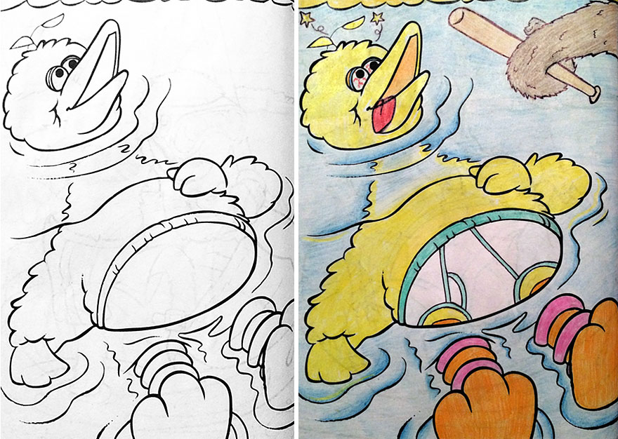 FOTO. Ce se întâmplă când adulţii pun mâna pe cărţile de colorat pentru copii (III)