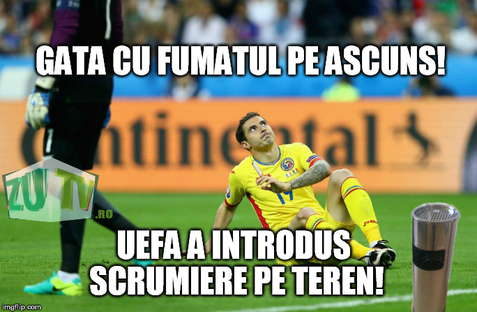 UEFA a acceptat! La meciurile cu România de la EURO 2016, vor fi amplasate scrumiere pe marginea terenului!