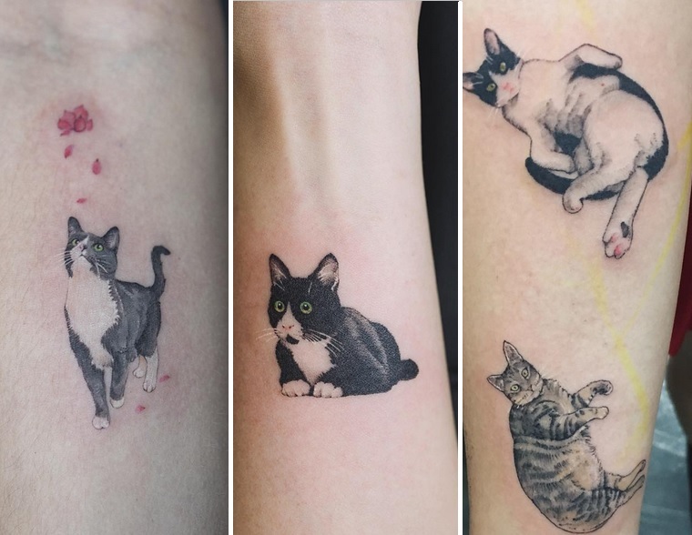 FOTO. 10 tatuaje cu pisici de care o să te îndrăgosteşti iremediabil