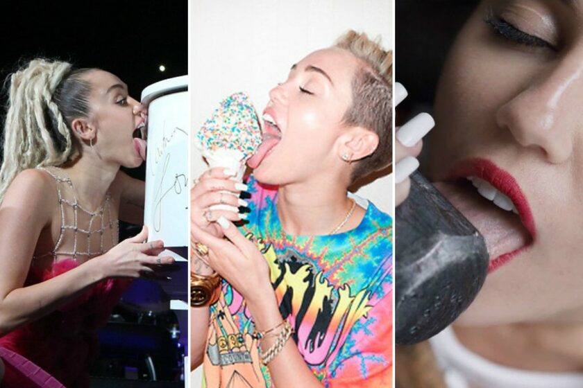 11 chestii DUBIOASE pe care le-a lins Miley Cyrus de-a lungul timpului