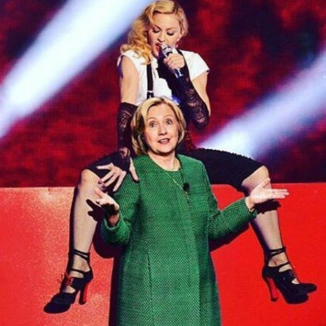 Madonna a copiat-o pe Katy Perry şi şi-a făcut un selfie GOALĂ în campania pentru Hillary Clinton