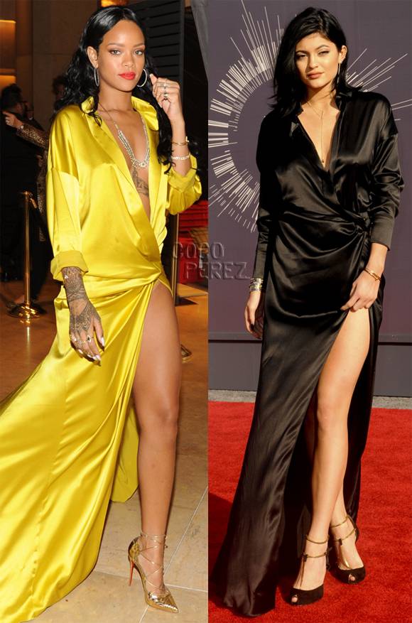 FOTO: Rihanna şi Kylie Jenner s-au îmbrăcat la fel. Cui îi stă mai bine?