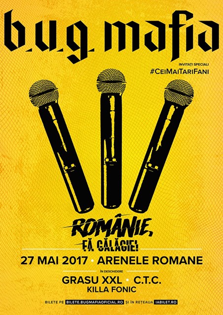 „Românie, fă gălăgie! B.U.G. Mafia anunţă un MEGA-concert la Arenele Romane