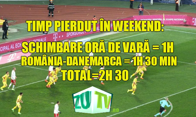 Weekend distrus: După ce au avut o duminică scurtă de la schimbarea de oră, românii au pierdut și 90 de minute la meciul cu Danemarca