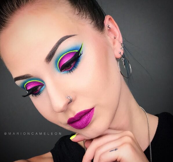 FOTO: Un nou trend de make-up face senzație pe Instagram. Se poartă culorile NEON