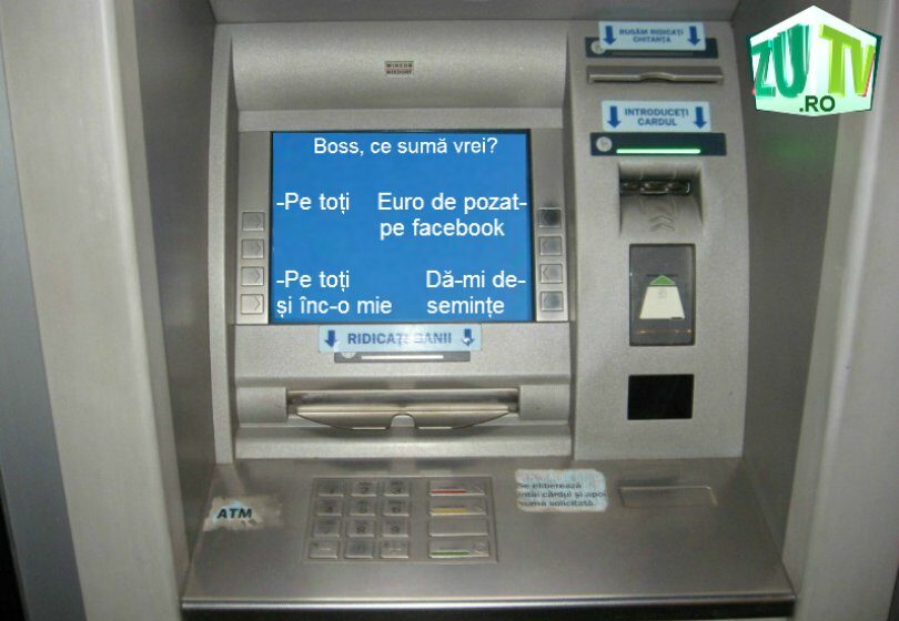Valoare: Iată ce opțiuni are un boss când retrage bani de la bancomat!