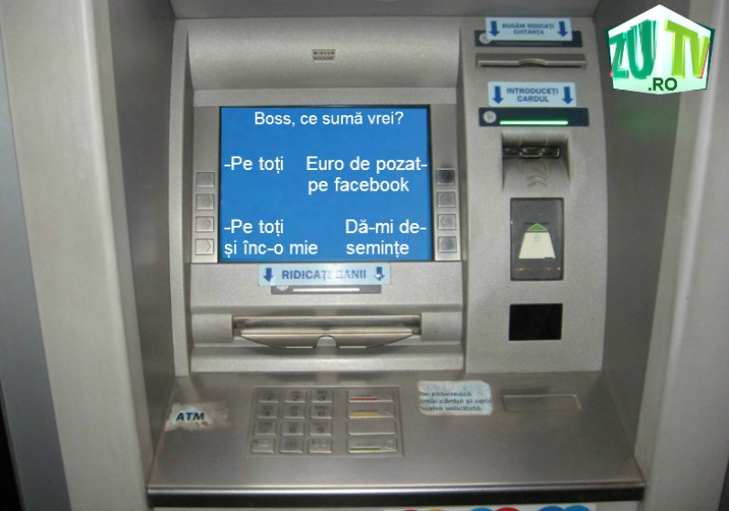 Valoare: Iată ce opțiuni are un boss când retrage bani de la bancomat!