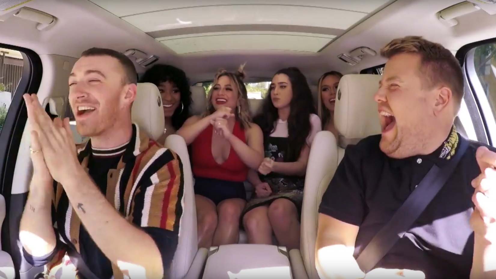 VIDEO: Știai că Sam Smith e fan Fifth Harmony? Uite cum reacționează când le întâlnește pe fete!