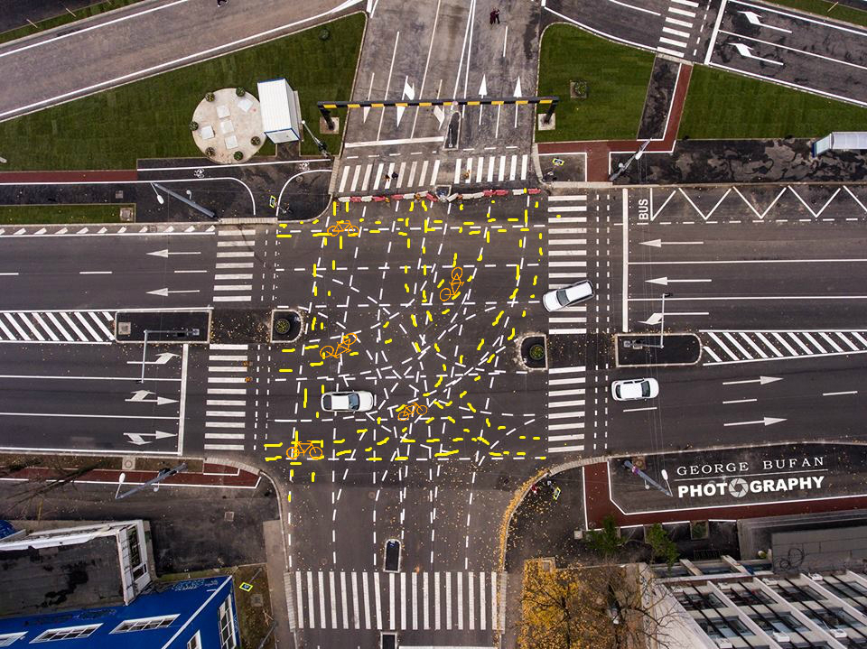 Intersecția celebră din Timișoara se va complica mai mult! Vor trasa și marcajele pentru pista de biciclete!