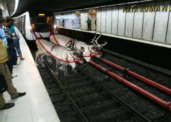 Întârzieri la Metrorex: În preajma Crăciunului, metroul va fi tras de reni și va ajunge mai târziu în stații!