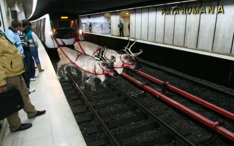 Întârzieri la Metrorex: În preajma Crăciunului, metroul va fi tras de reni și va ajunge mai târziu în stații!