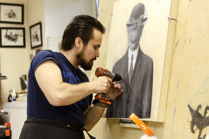 OMG! Un tip recreează picturi celebre din şuruburi şi e cel mai tare lucru pe care o să-l vezi azi
