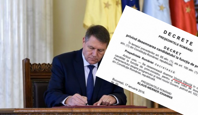 GAFĂ în decretul pentru funcția de prim-ministru. Documentul conținea numele Viorica Dăncilă în loc de Liviu Dragnea!