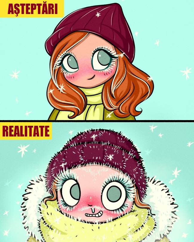 10 ilustraţii care arată perfect ce viaţă grea au tipele iarna
