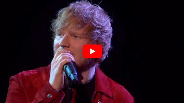 VIDEO: Acesta va fi următorul HIT Ed Sheeran! „Supermarket Flowers s-a auzit live la Brit Awards
