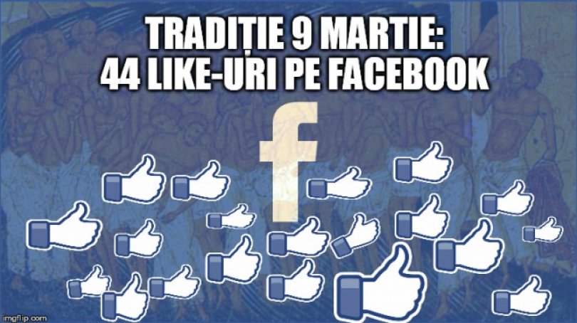 Mucenici Social Media: Românii dau, astăzi, 44 de Like-uri pe facebook în loc de cele 44 de pahare!