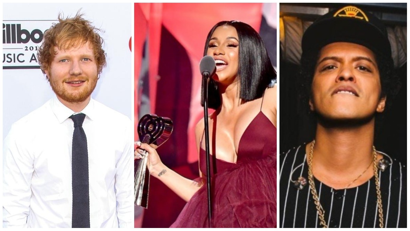 Nominalizări Billboard Music Awards | Bruno Mars, Ed Sheeran şi Kendrick Lamar sunt favoriții ediției 2018